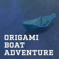 image of an origami boat floating in water!